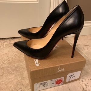 Louboutin Black, Leather Pigalle Follies